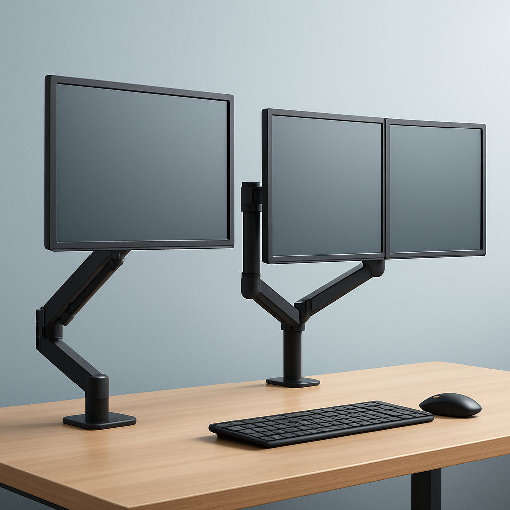 Featured image for Single Monitor Arms vs Dual Monitor Arms: Best Choice Compared