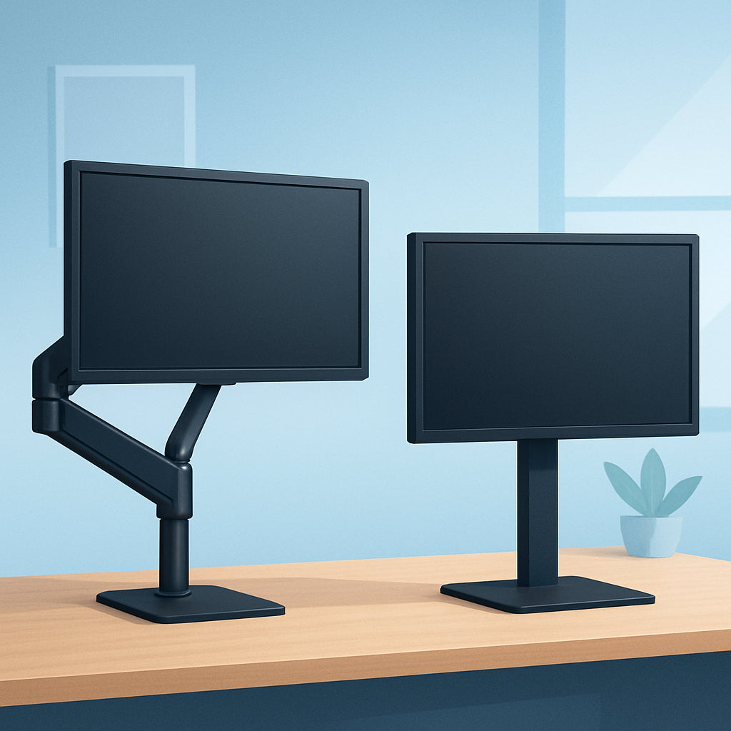 Featured image for Single Monitor Arms vs Monitor Stands: A Professional Comparison