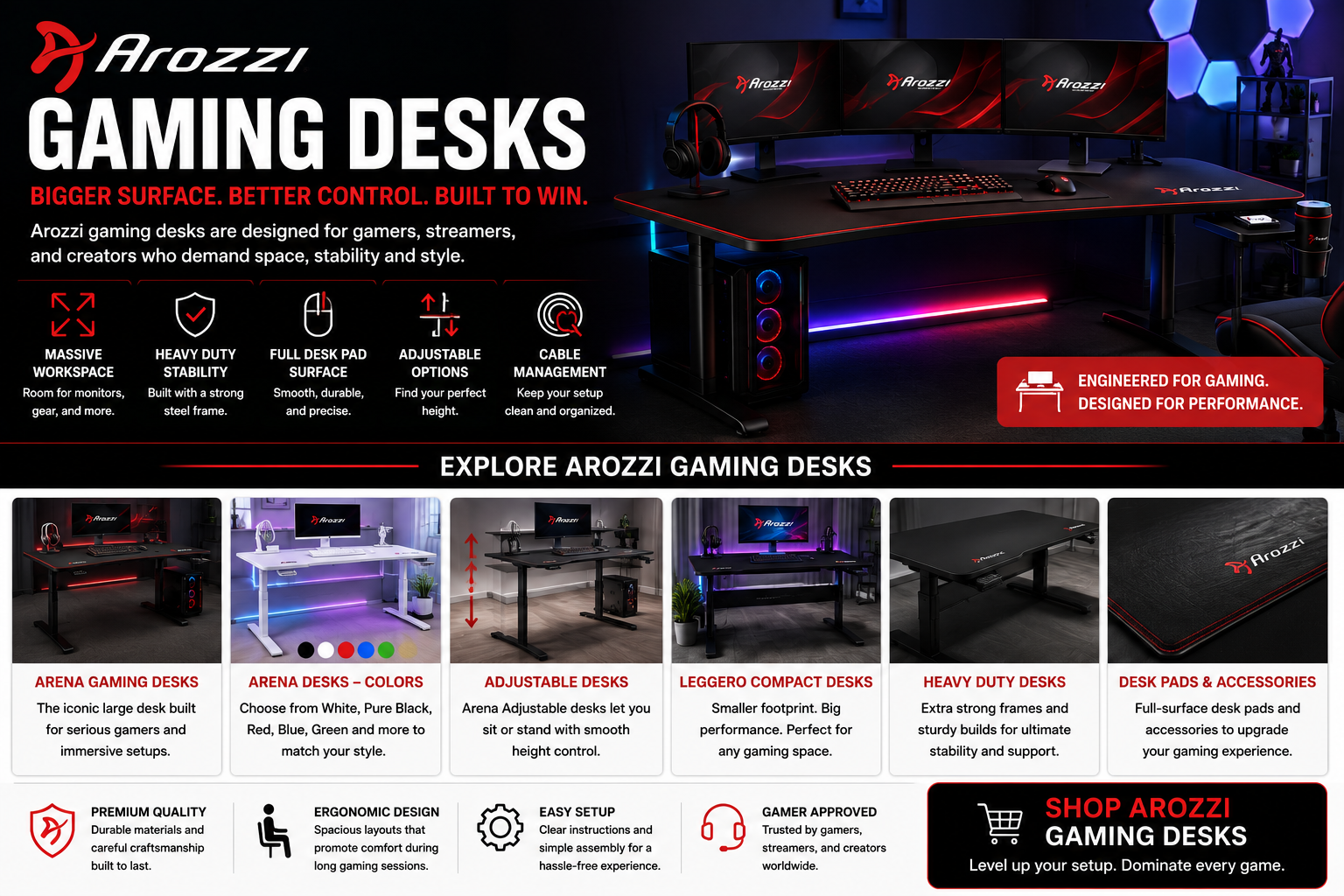Featured image for Arozzi Gaming Desks Review: Are They Worth Your Investment?