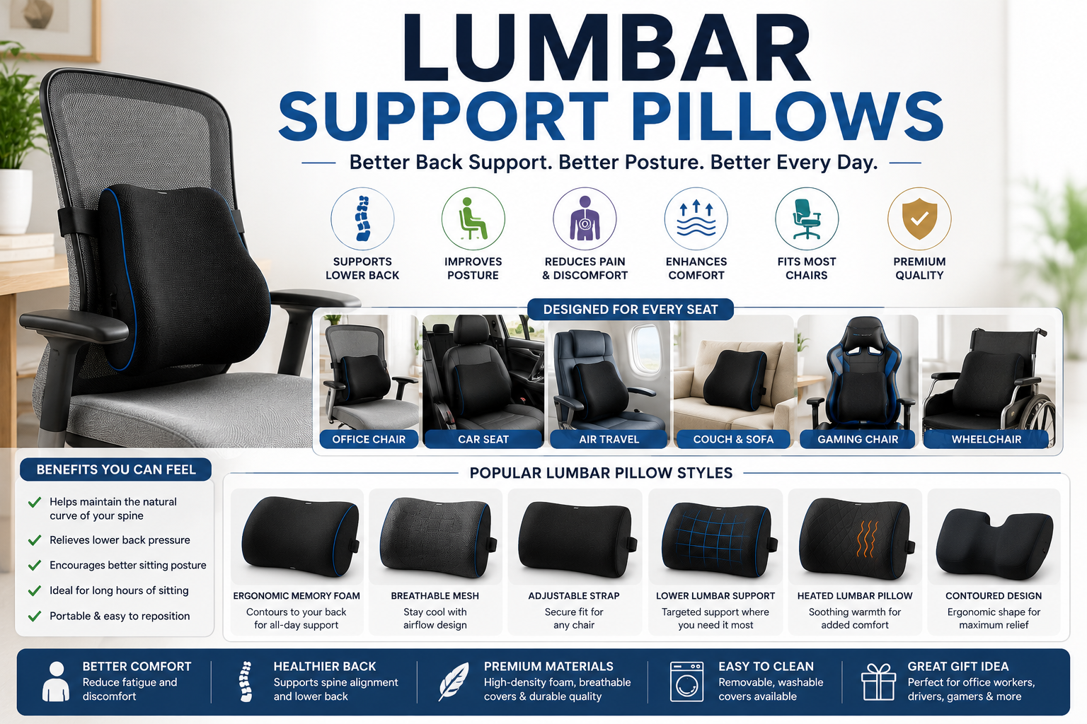 Featured image for Lumbar Support Pillows Review: Top Picks for Better Back Health