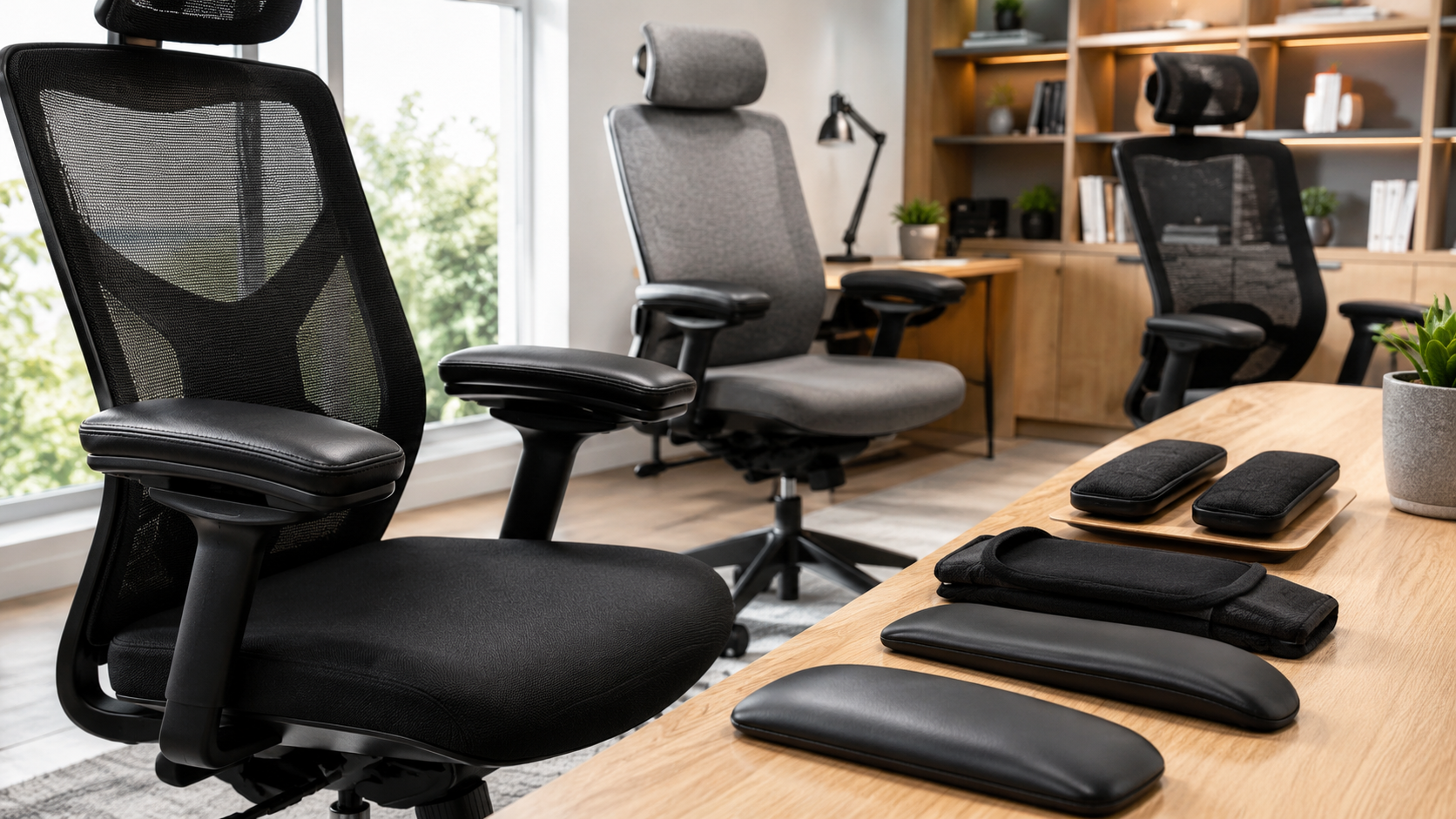 Office chair arm pads collection image featuring replacement armrest pads, padded armrest covers, gaming chair arm pads, memory foam elbow support pads, and comfortable office chair upgrades.