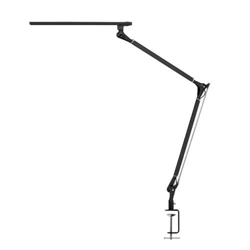 UPLIFT DESK E7 LED Desk Lamp with Clamp - Adjustable 3 Color Modes, Dimmable Black Architect Light for Standing Desk, Home Office, Dual Monitor Computer Work