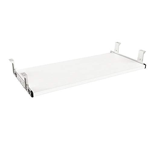 FRMSAET Furniture Accessories Office Product Suits Hardware 20/24/30 inches Keyboard Drawer Tray Wood Holder Under Desk Adjustable Height Platform. (30 inches, White)