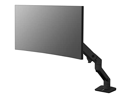Ergotron – HX Premium Heavy Duty Monitor Arm, Single Monitor VESA Desk Mount – for Flat or Slight Curved Ultrawide Monitors Up to 49 inches, 20 to 42 lbs – Standard Pivot, Matte Black