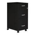 Lorell NuSparc Mobile 3 Drawer Locking Filing Cabinet | Pre-Assembled Steel Construction | Space-Saving Design is Perfect for Home and Small Office | Letter-Size | Assembled in North America