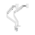 MSI MAG MT201DW - Premium Heavy Duty Dual Monitor Stand Arms, 17-45" Support, VESA Compatible, Adjustable Spring Assisted Mount, 44 lbs per Screen, Clamp & Grommet, Quick Release Plate - White