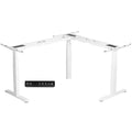 VIVO White Electric Corner 3 Leg Standing Desk Frame, DESK-V130EW