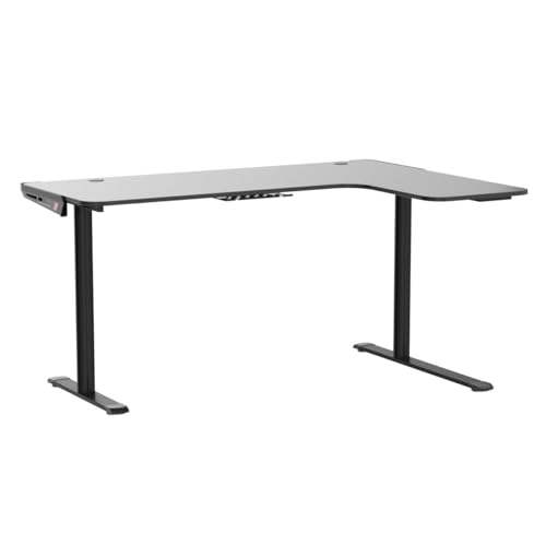 EUREKA ERGONOMIC L Shaped Gaming Desk, 60 Inch L60 Home Office Corner PC Computer Gamer Table Large Writing Workstation Gifts w Mouse Pad Cable Management, Space Saving, Easy to Assemble, Right Black