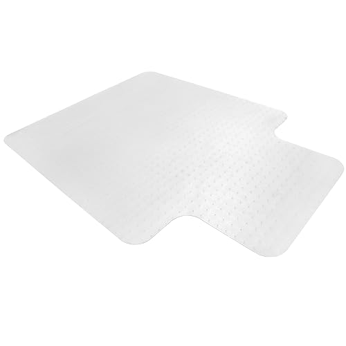 Chair Mat for Carpet- Low Pile (1/4" Thick) Carpet Protector for Office Gaming Computer Desk Chair. Heavy Duty Desk Chair Mat for Carpeted Floors, Semi Transparent (with Lip)
