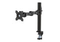 Amazon Basics Single Computer Monitor Stand with Cable Management, Height Adjustable VESA Desk Arm Mount, Fully Adjustable Tilt and Rotation, Steel, Black, Fits 13-30" Screens