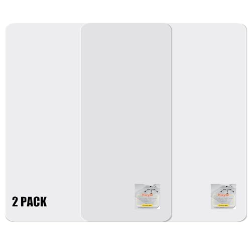 Kuyal 2 Pack 1/5" Thick Office Chair Mat, 40" x48" Heavy Duty Hard Computer Chair Mat, Under Desk Protector Carpeted Floors Mats, Easy Chair Movement, Can be Used on Carpet or Hard Floor, Ship Flat
