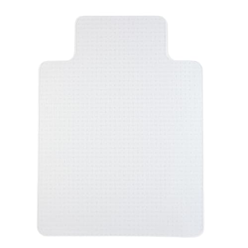 Staples Office Chair Mat, Clear Floor Mats with Lip, Flat-Pile Carpets, Extended Under-Desk Coverage, 35.5" x 47.5 Inch, Smooth Glide