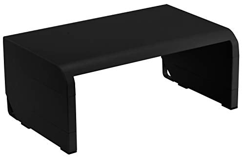 Bostitch Office Konnect Adjustable Monitor Stand Riser, 4 Height Adjustments, Built-In Cable Management, Rubber Feet - Black