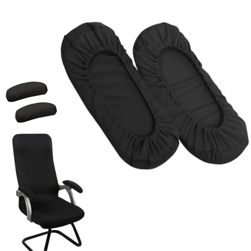 Kakalote Office Chair Armrest Covers, 1pair Stretchable Stretch Computer Chair Slipcover Desk Chairs Arm Cover for Office, Desk, Gaming Chairs (Black-No Sponge Pad)