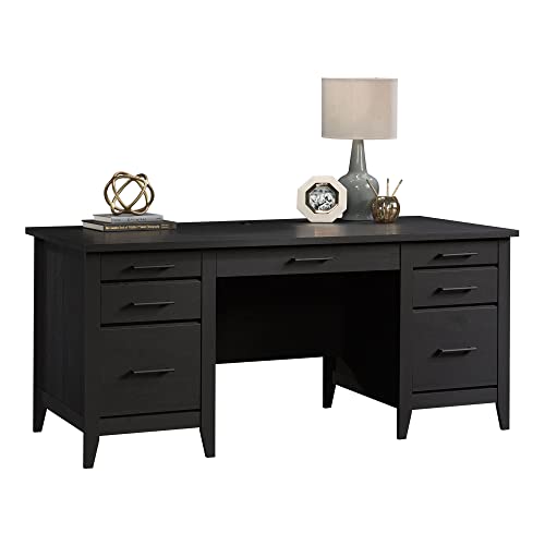 Sauder® Summit Station 66"W Executive Computer Desk, Raven Oak