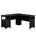 Sauder Cannery Bridge L-Shaped Office Desk with Storage Drawer and Self, in Raven Oak