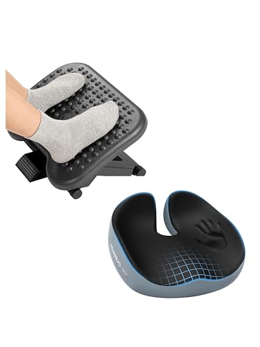 HUANUO Adjustable Desk Footrest, Seat Cushion for Office Chair