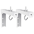 WALI Universal Projector Screen Ceiling Mount, Wall Hanging Mount L-Brackets, 6 inch Adjustable Extension with Hook Kit, Projector Screen Placement Hold up to 66 lbs (PSM001-W), White