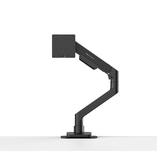 BenQ BSH01 Ergo Monitor Arm -Gas Spring Monitor Stand for Up to 45'' & 44lbs Screens, Heavy Duty, Quick Installation, No Sagging, Top Clamp and Grommet Base, Reinforcement Plate, VESA 75x75 &100x100mm
