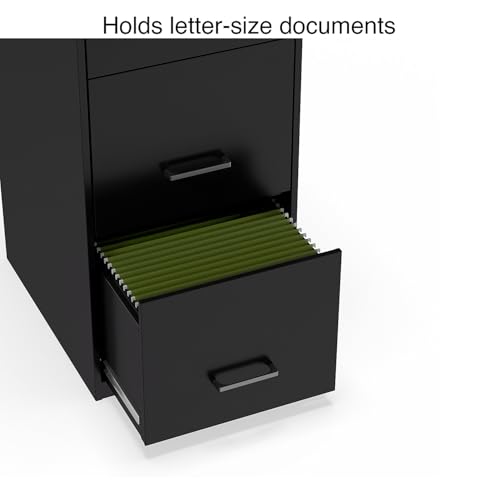 Staples Vertical File Cabinet for Letter/Legal Files, 3-Drawer, Letter/Legal Compatible, Locking, Black