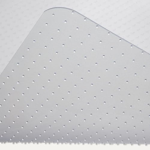 Amazon Basics Office Chair Mat for Low Pile Carpeted Floors, Clear Plastic with Studded Grips, 46" x 60", for Home or Office