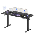 FLEXISPOT 71x32 Inch Electric Large Standing Desk for Home & Office, Spacious Splice Board Desk with Cable Management & Organizer, Cup Holder & Hook, Black