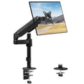 monTEK Tall Single Monitor Arm, Heavy Duty Adjustable Desk Mount for 17–32" Screens, Holds 19.8 lbs, 21 in Max Height, Full Motion Swivel & Tilt, VESA 75/100mm