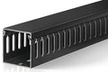 ZhiYo 2x2in Cable Raceway, 6ft Server Rack Cable Management Under Desk Cord Organizer, Electrical Safe PVC Cable Hider Open Slot Wire Raceway for Network/PC/TVs, Wire Duct Black