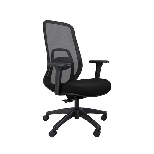Vari Ascent Ergonomic Desk Chair for Home Office with Wheels, Breathable Mesh Back, Lumbar Support, Adjustable Seat Depth & Height, 20 Degree Tilt Function – Easy Assembly (Black/Black)