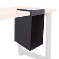 Vari Hanging Desk Cubby - Under Desk Easy Mount Office Organizer & File Storage Holder - Durable Powder-Coated Steel with Writable Glass Marker Board - Ideal Home or Office Accessory - 50 lb Capacity