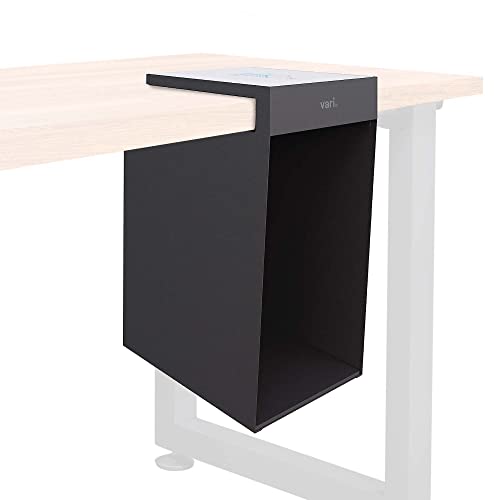 Vari Hanging Desk Cubby - Under Desk Easy Mount Office Organizer & File Storage Holder - Durable Powder-Coated Steel with Writable Glass Marker Board - Ideal Home or Office Accessory - 50 lb Capacity