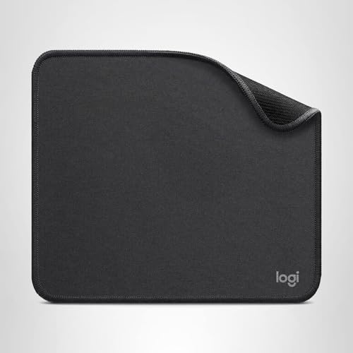Logitech Mouse Pad - Studio Series, Computer Mouse Mat with Anti-Slip Rubber Base, Easy Gliding, Spill-Resistant Surface, Durable Materials, Portable, in a Fresh Modern Design, Graphite