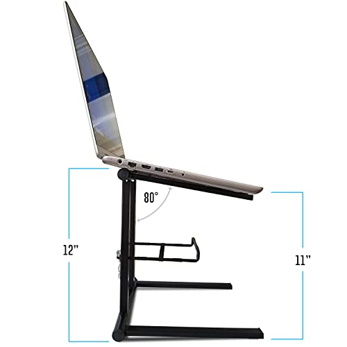 AXA AXCESSABLES DJ Laptop Stand with Travel Bag | Portable Foldable Aluminum Laptop Stand for Laptops up to 15 inches and 20lbs | No Assembly Required, Includes Carrying Bag