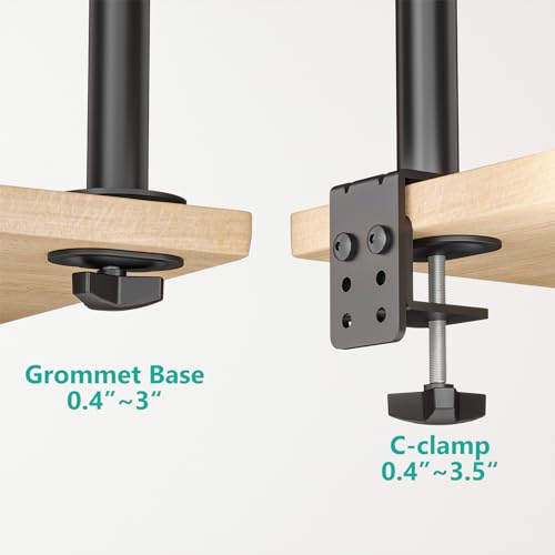 WALI Single Monitor Mount, Monitors Desk Mount, Single Monitor Arm Holds Screen Up to 32inch, 22lbs, Fully Adjustable Mount Designed for Home Office Application(M001S), Black