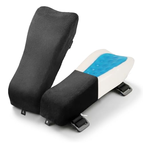 Office Chair Arm Pads, Ergonomic Memory Foam Wheelchair Cover, Arm Rest Pillow for Desk, Computer, Gaming and Elbows (Skin-Friendly Arm Rest Pillow)