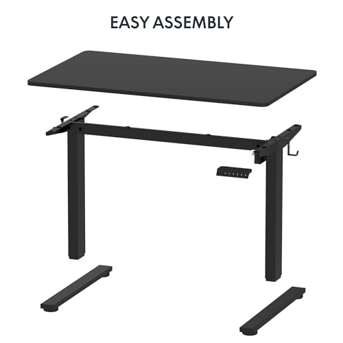 FLEXISPOT EN1 Height Adjustable Standing Desk Frame with Memory Controller, Electric Sit Stand Desk Base for Home and Office (Black Frame Only)