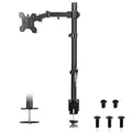 Suptek Single Monitor Arm Desk Mount Fully Adjustable Monitor Stand for 1 / One Screen up to 32 inch Extra Tall 31.5 inch Pole,Black (MD6821)