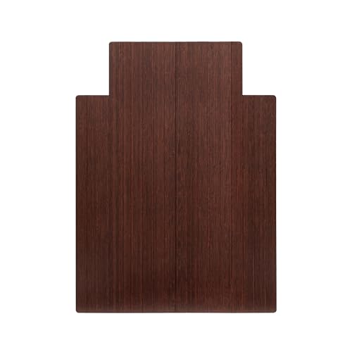 Anji Mountain Office Chairmat Thickest & Sturdy Bamboo Chairmats Highly Premium Quality Anti-Slip Heavy Duty For Multi-Purpose Hardwood Floor Office & Home Floor Protector Office Chair mat-5mm Thick
