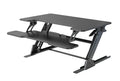 NSY Audio Standing Desk Converter 36 x 24 Inches - Height Adjustable Sit to Stand Riser with Keyboard Tray, Ergonomic Workstation for Home Office, Black