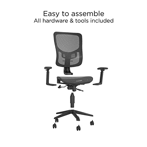 STAPLES Kroy Ergonomic Task Chair, Mesh, Ergonomic, Lumbar Support, Adjustable Height, Black