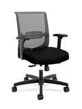 HON Convergence Ergonomic Office Chair with Mesh Back, Adjustable Arms, Lumbar Support, Synchro‑Tilt Desk Chair with Wheels for Home Office or Computer Use, Black Frame, Black