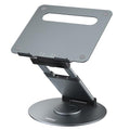 Nulaxy Telescopic 360 Rotating Laptop Stand for Desk Adjustable Height Swivel Pull Out Design Ergonomic Laptop Riser Standing Desk Converter Fits All 10-17" Laptops Computer MacBook, Gray