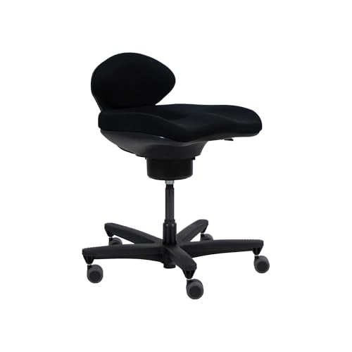 Vari CoreChair – Ergonomic Armless Office Chair for Active Sitting, Core Support & Posture – Adjustable Seat Height & Depth – Compact Task Chair for Home Office Desk – 250 lb Capacity (Black)