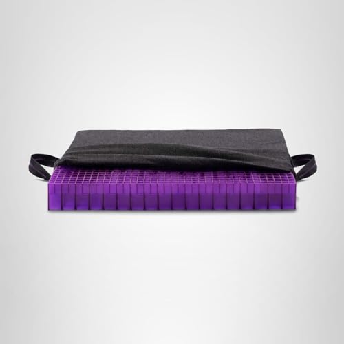 Purple Double Seat Cushion | Pressure Reducing Grid Designed for Ultimate Comfort | Designed for Office Chairs | Made in The USA