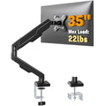 5Rcom Single Monitor Arm for 13 to 35 Inch Screens, Fully Adjustable Heavy Duty Monitor Mount Holds up to 22 lbs, Fast Install Computer Monitor Stand withCable Management Design, Black