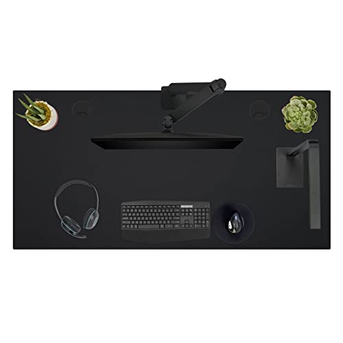 UPLIFT DESK V3 2-Leg Black Laminate Standing Desk – Adjustable Height, Advanced 1-Touch Memory Keypad, Under Desk Cable Management, Wire Grommets (Black C-Frame, 48 x 30 inch)