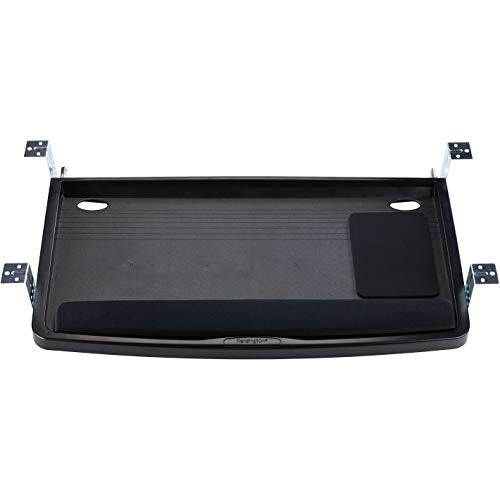 Kensington Keyboard Tray Under Desk, SmartFit Ergonomic Slide-Out Keyboard Drawer with Cable Management, Extra-Wide Height Adjustable Keyboard Holder, 24.5" x 11.75", Black K60004US