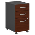Bush Business Furniture Series C 3 Drawer Rolling File Cabinet in Hansen Cherry, Fully Assembled Under Desk Storage with Wheels for Home and Professional Office