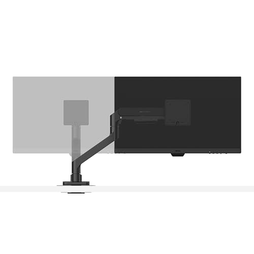 BenQ BSH01 Ergo Monitor Arm -Gas Spring Monitor Stand for Up to 45'' & 44lbs Screens, Heavy Duty, Quick Installation, No Sagging, Top Clamp and Grommet Base, Reinforcement Plate, VESA 75x75 &100x100mm