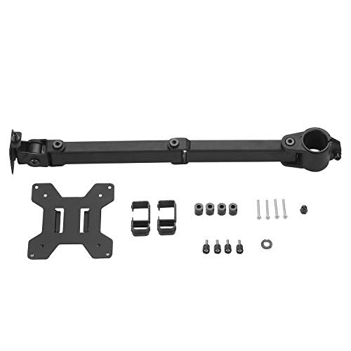 WALI Single Monitor Arm, Fully Adjustable Pole Mount Bracket for WALI Monitor Mounting System (001ARM), Black